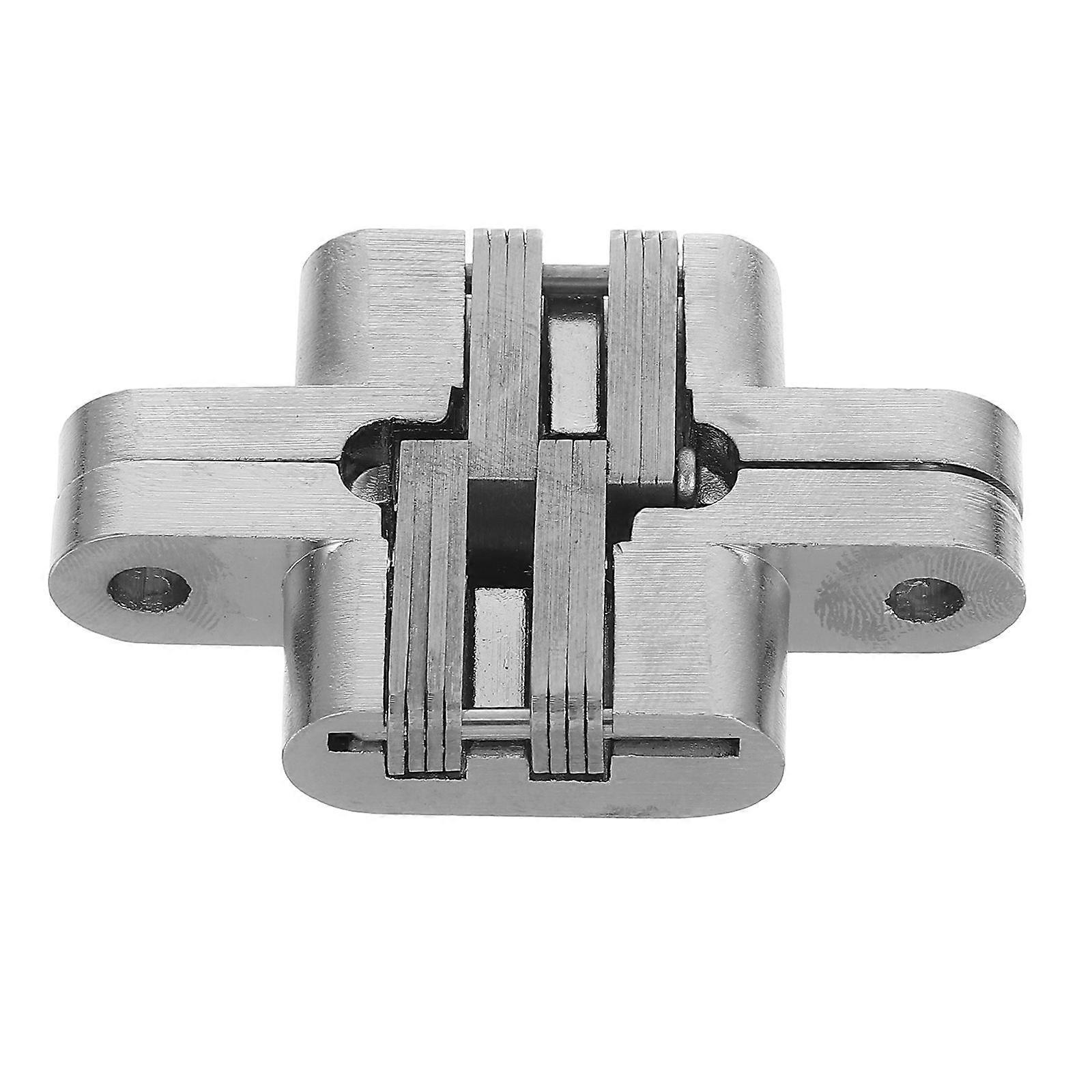 Hidden Door Hinges Heavy Duty Support For Kitchen Cabinets Concealed Design Silver 2Set