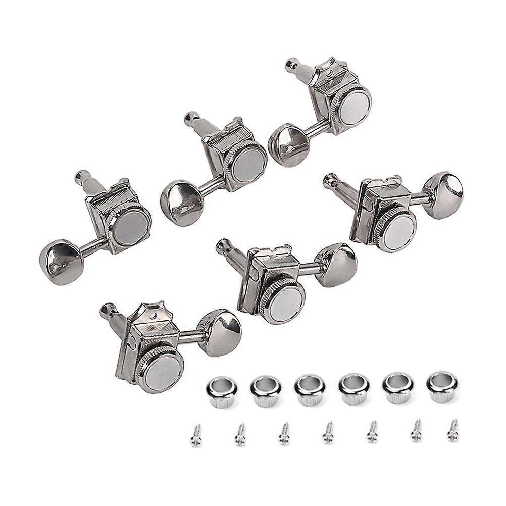 6pcs Right Side Locking Guitar Tuning Pegs   Durable Nickel Machine Heads for Electric Guitars, Replacement for Worn Tuning Keys