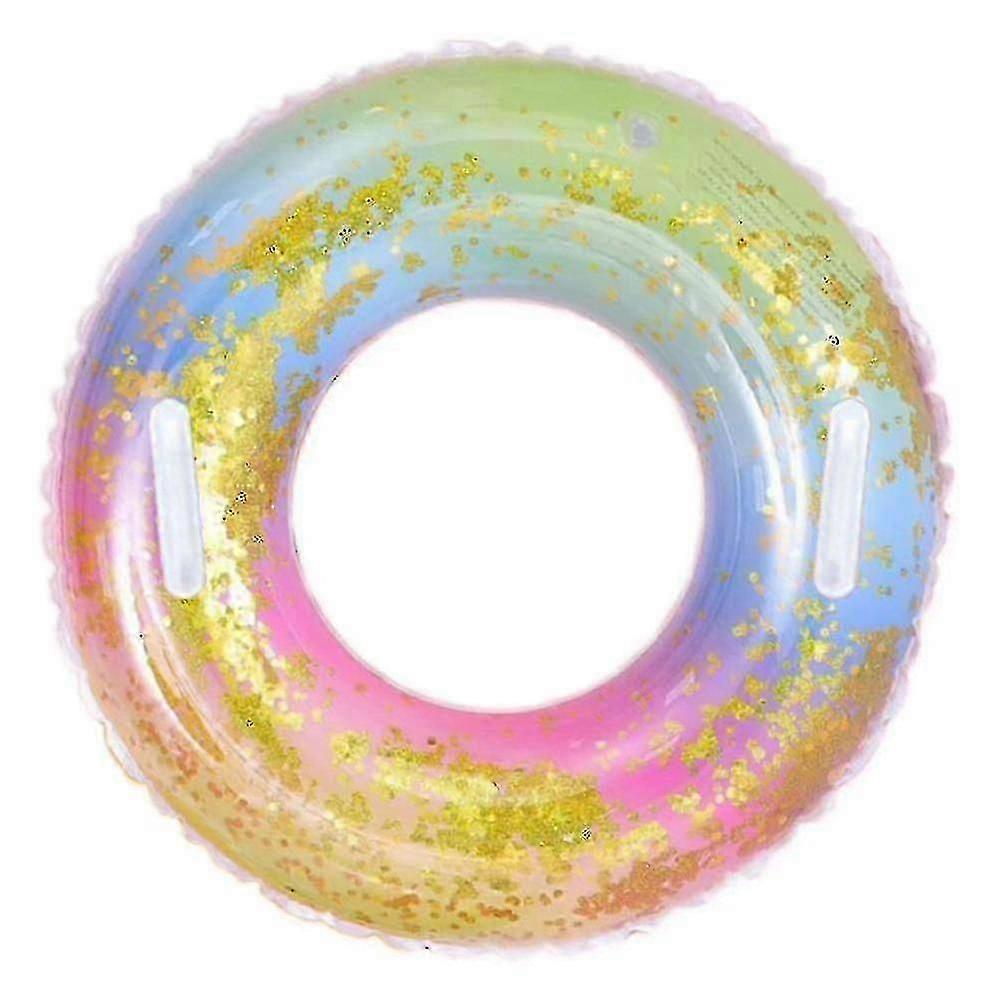 Shimmering Inflatable Sequin Ring - Chic Poolside Essential for UK Summers