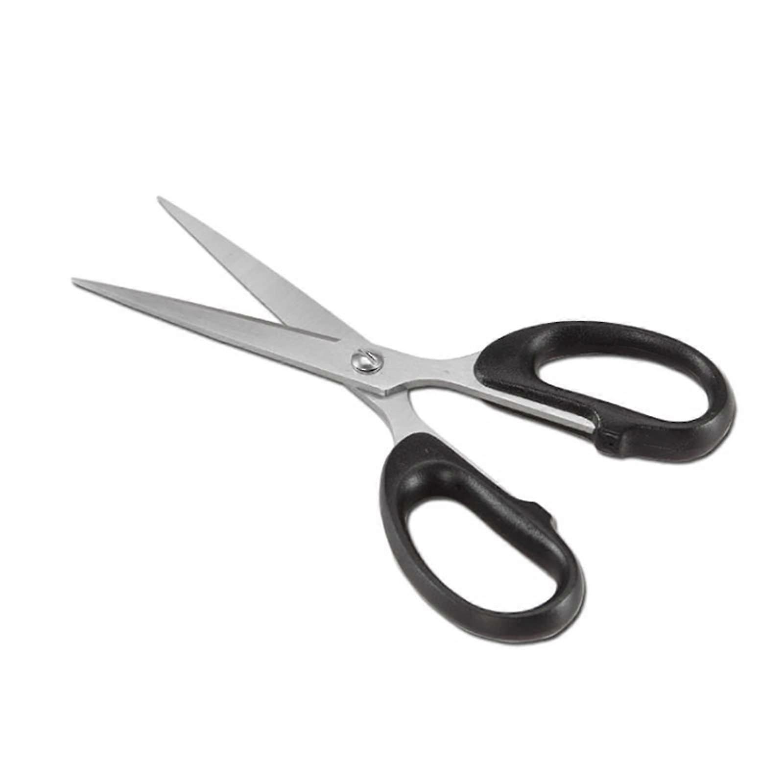 Scissors with Non-Slip Handles for Home and Office, Black Color, Fade-Resistant, Ergonomic Design, 8-Inch Size