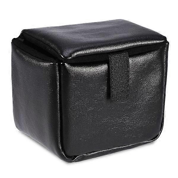 1 shockproof PU leather insert padded camera bag for DSLR camera black