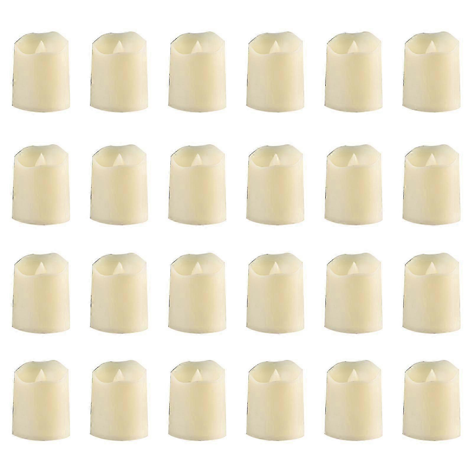 24pcs Button Battery Electric Home Decor LED Candle Light Tealight For Wedding