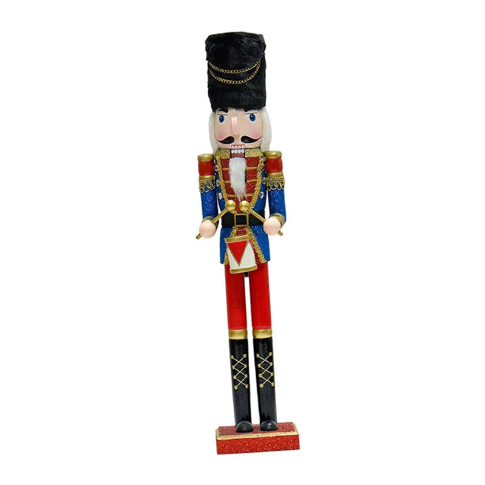 Traditional wooden nutcracker ornament, Christmas decoration, collector's item, table decor, figurine, mantelpiece statue, dormitory