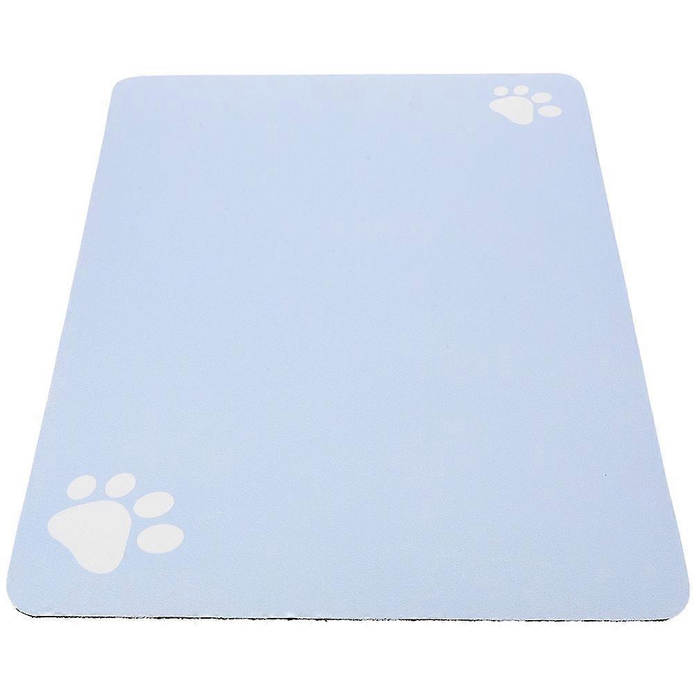 Blue Diatomite Pet Feeding Mat for Home Use Prevents Spills Nonslip Bottom Quick Dry