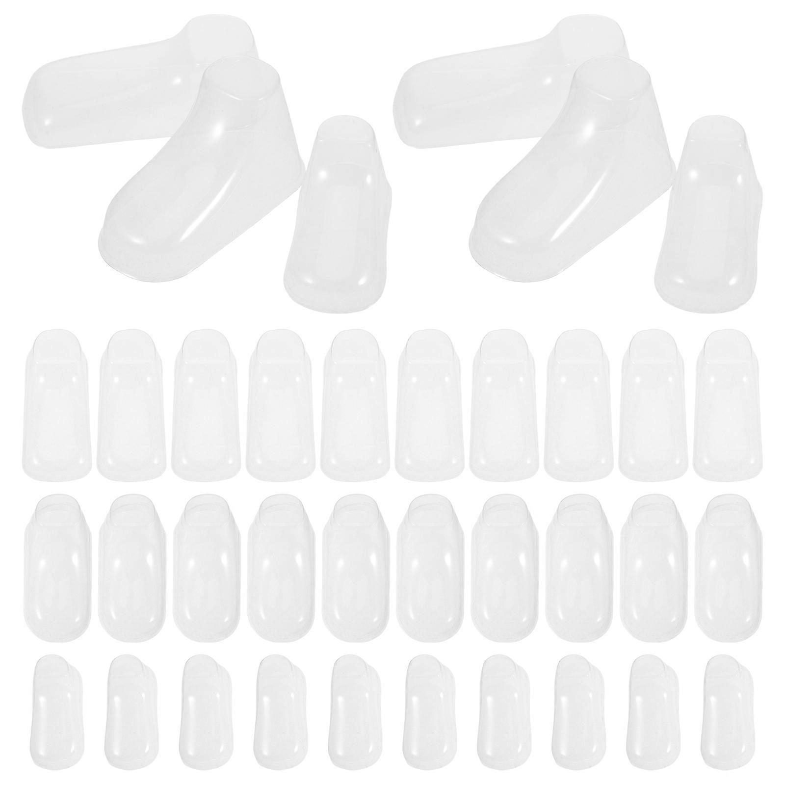 Clear Plastic Shoe Display Stand 90pcs Feet Model Organizer for Booties, Socks, Space Saving Holder for Store &