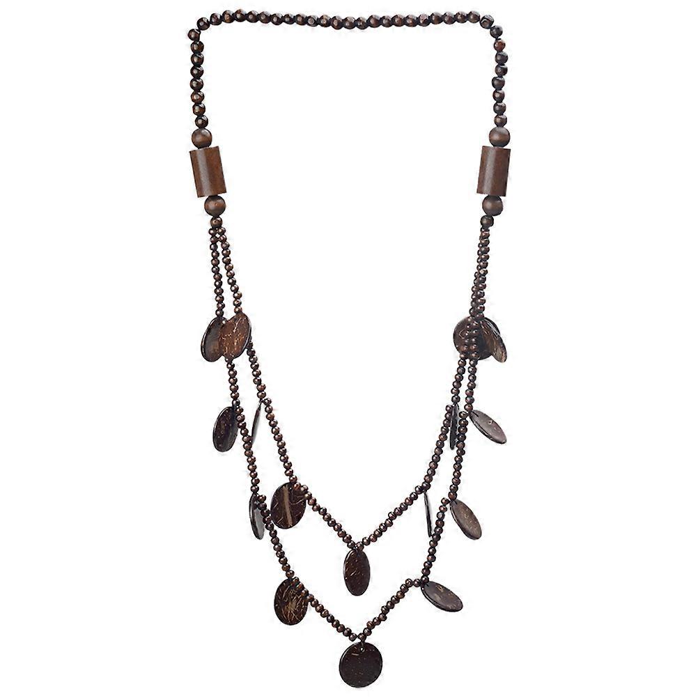 Bohemian Beaded Necklace for Color with Synthetic Material and Ethnic Style 1 Piece