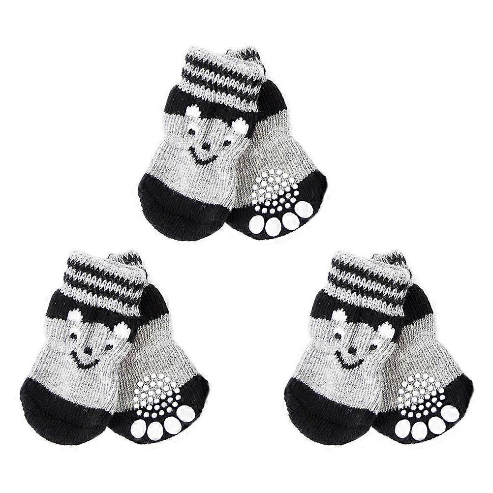 Booties for Dogs Anti-Slip Socks for Small Dogs Puppy Indoor Use Cotton M 3Pairs
