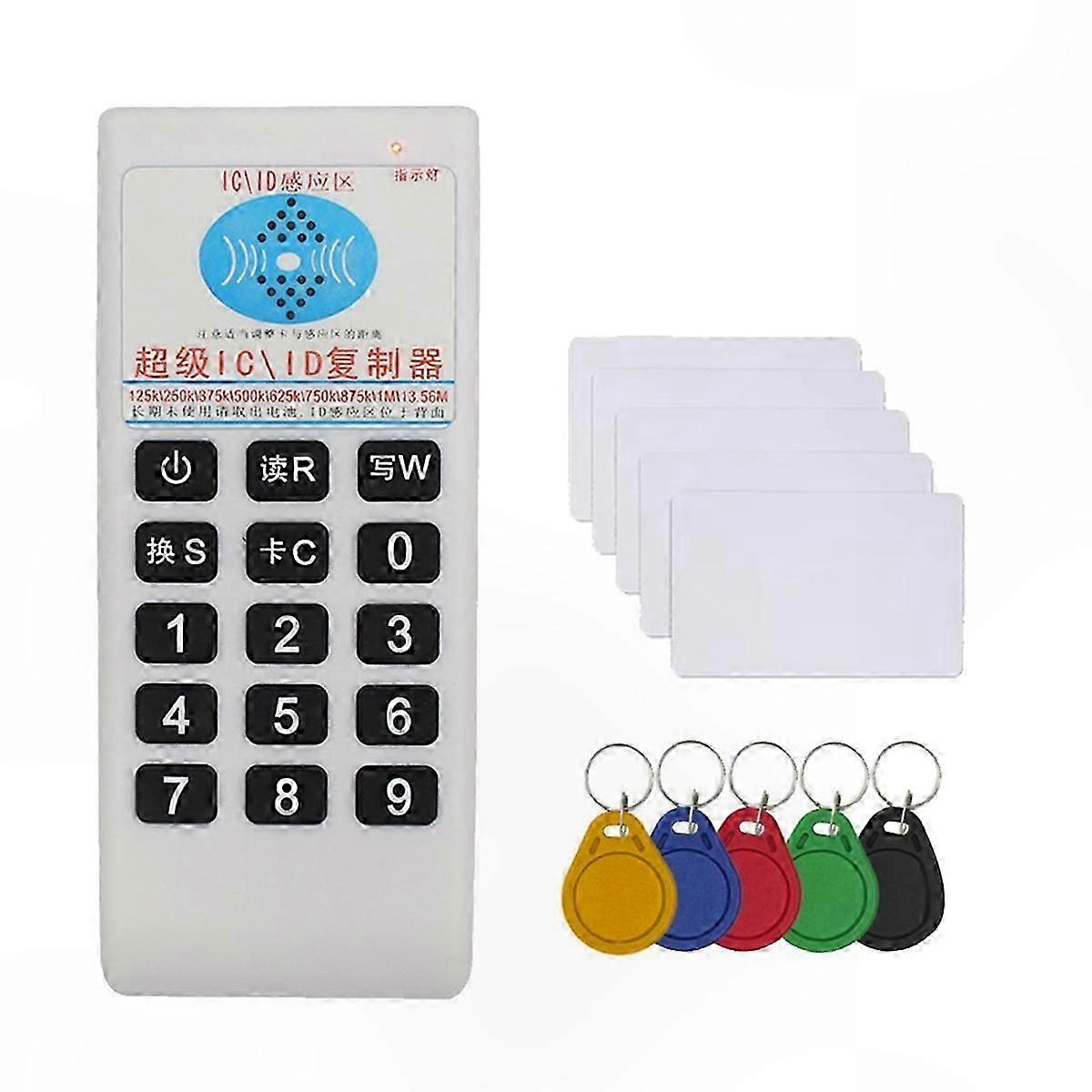 RFID NFC Card Reader Writer with 5 UID Cards Keychains Smart Access Solution