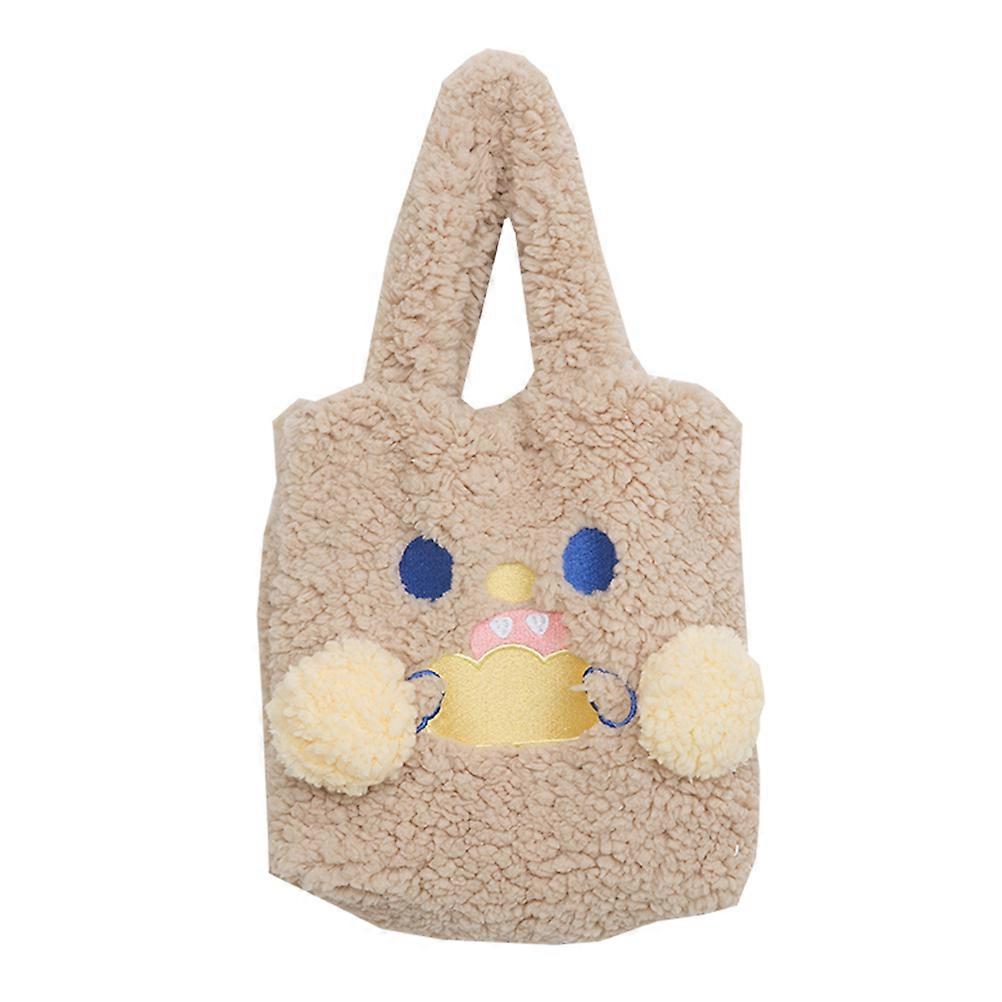 Women Handbags Creative Handy Daily Use Widened Bottom Plush Cartoon 1Pack