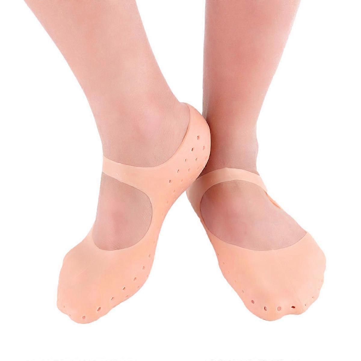 1 Pair Waterproof Breathable Boat Socks with Elastic Design for Women Size L Beige Color