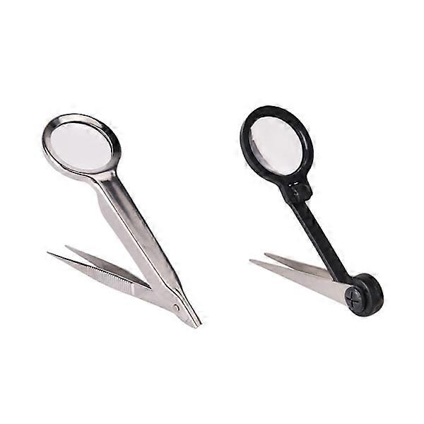 Pinzette mit Lupe - Multitool aus Edelstahl (2er-Pack)