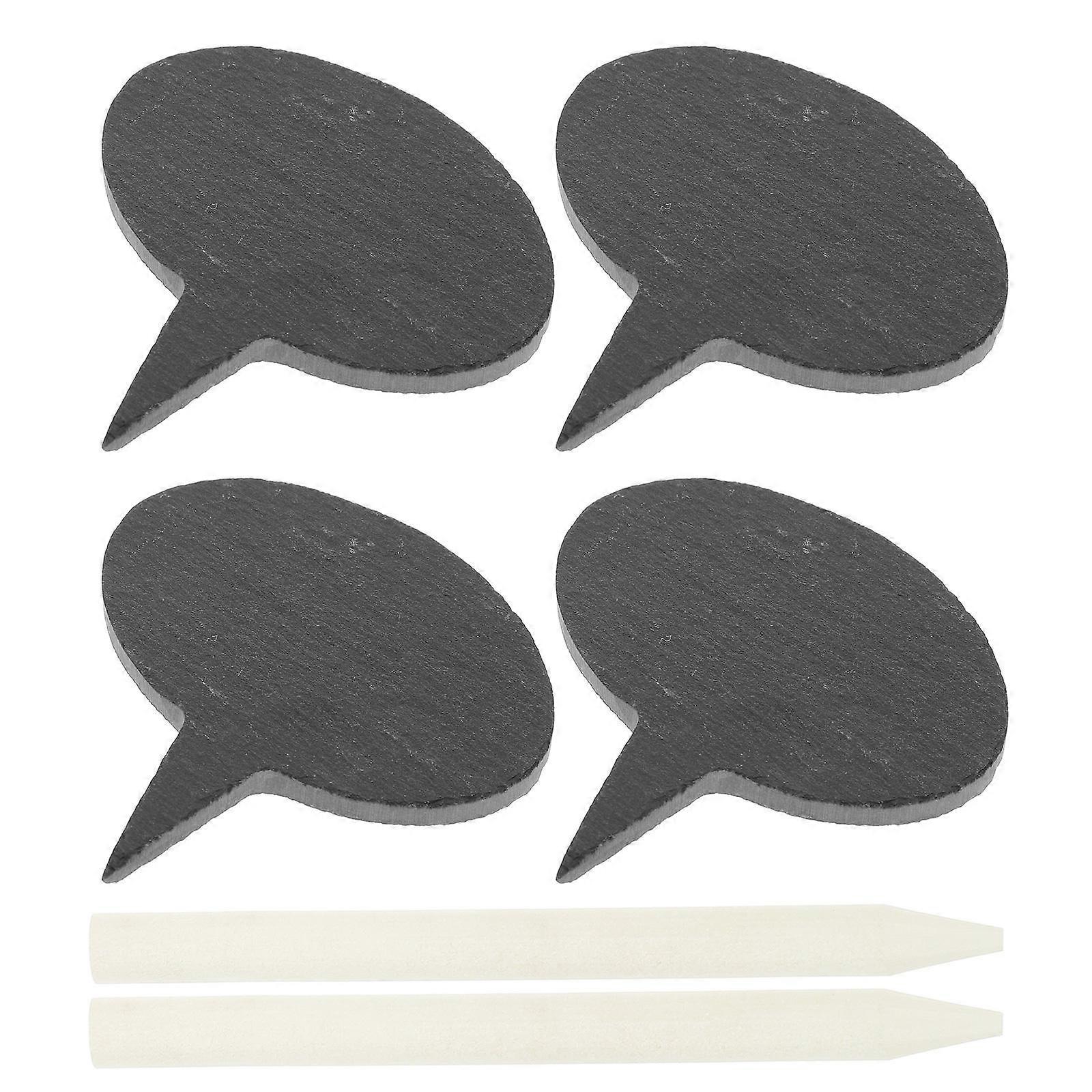 Creative Cheese Toppers Set with Chalk Pen   Reusable Dessert Labels for Cakes, Pastries, Bread, and Cheese   Lightweight Oval Markers for Baking and