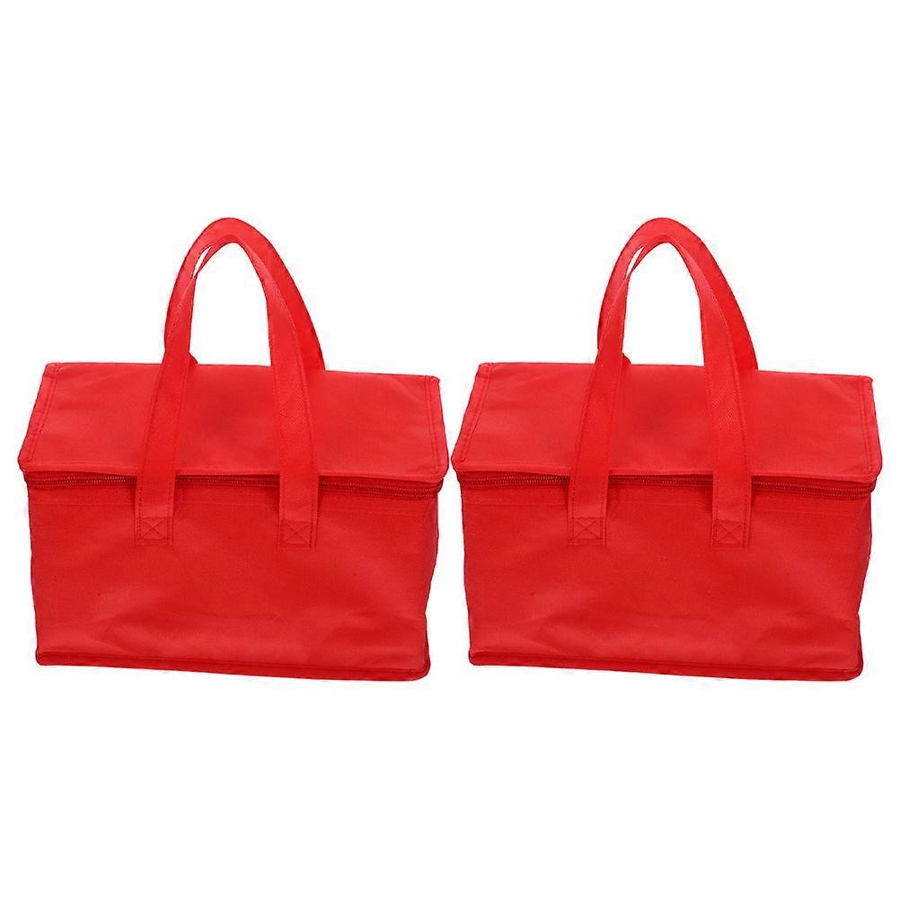 Portable Insulated Cooler Bag Set 2pcs, Comfortable Handle for Camping, Picnics, Food Storage & Carry Use for Students & Office Workers