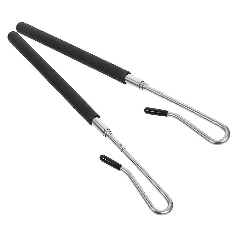Puppet Rods for Hands with Enhanced Flexibility and Portability Black Plastic Iron 2pcs