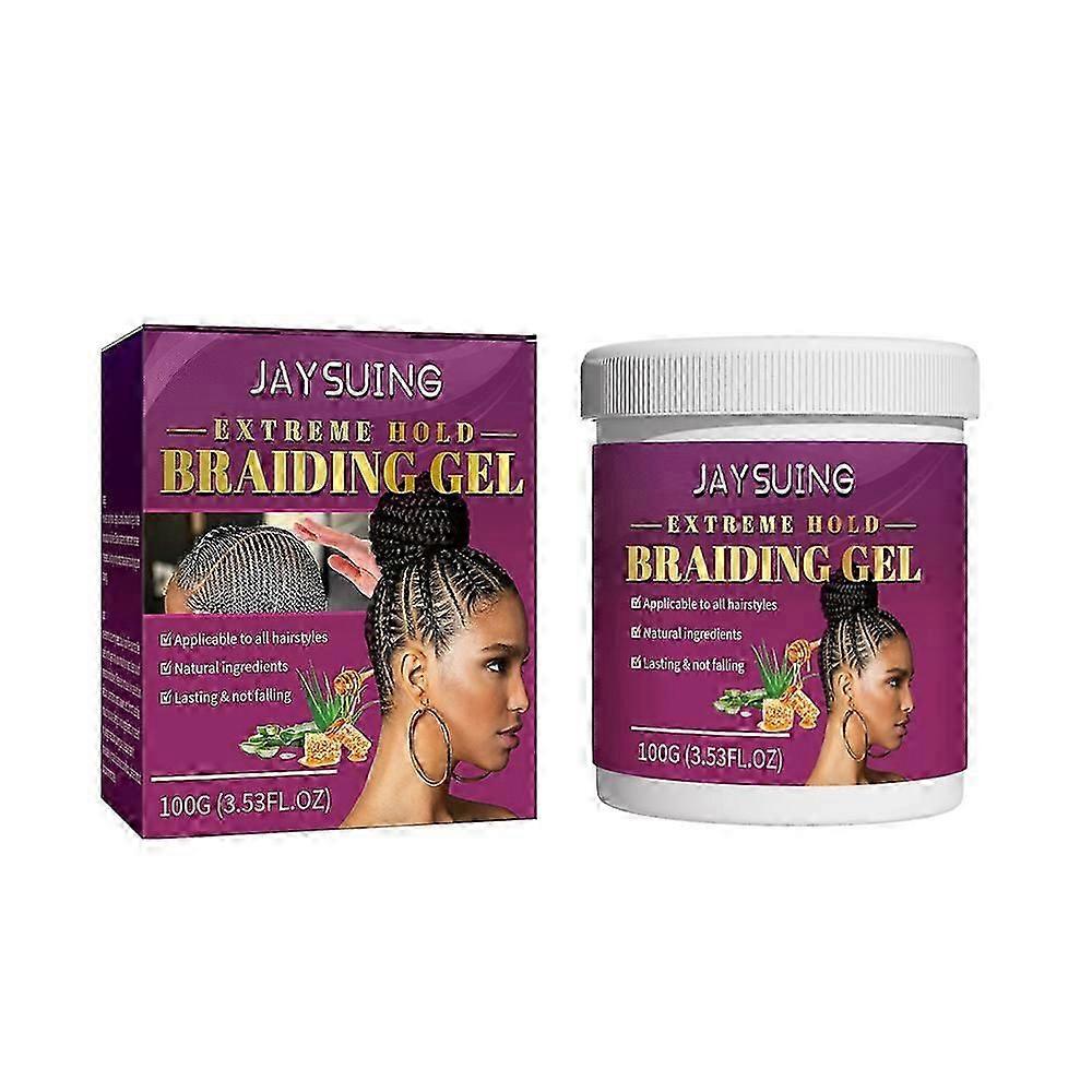 Extreme Hold Braiding Gel Dreadlocks Styling Control Edge Smooth Pomade Anti-Frizz Reduce Damage Twist Cornrow Hair Shaping Wax