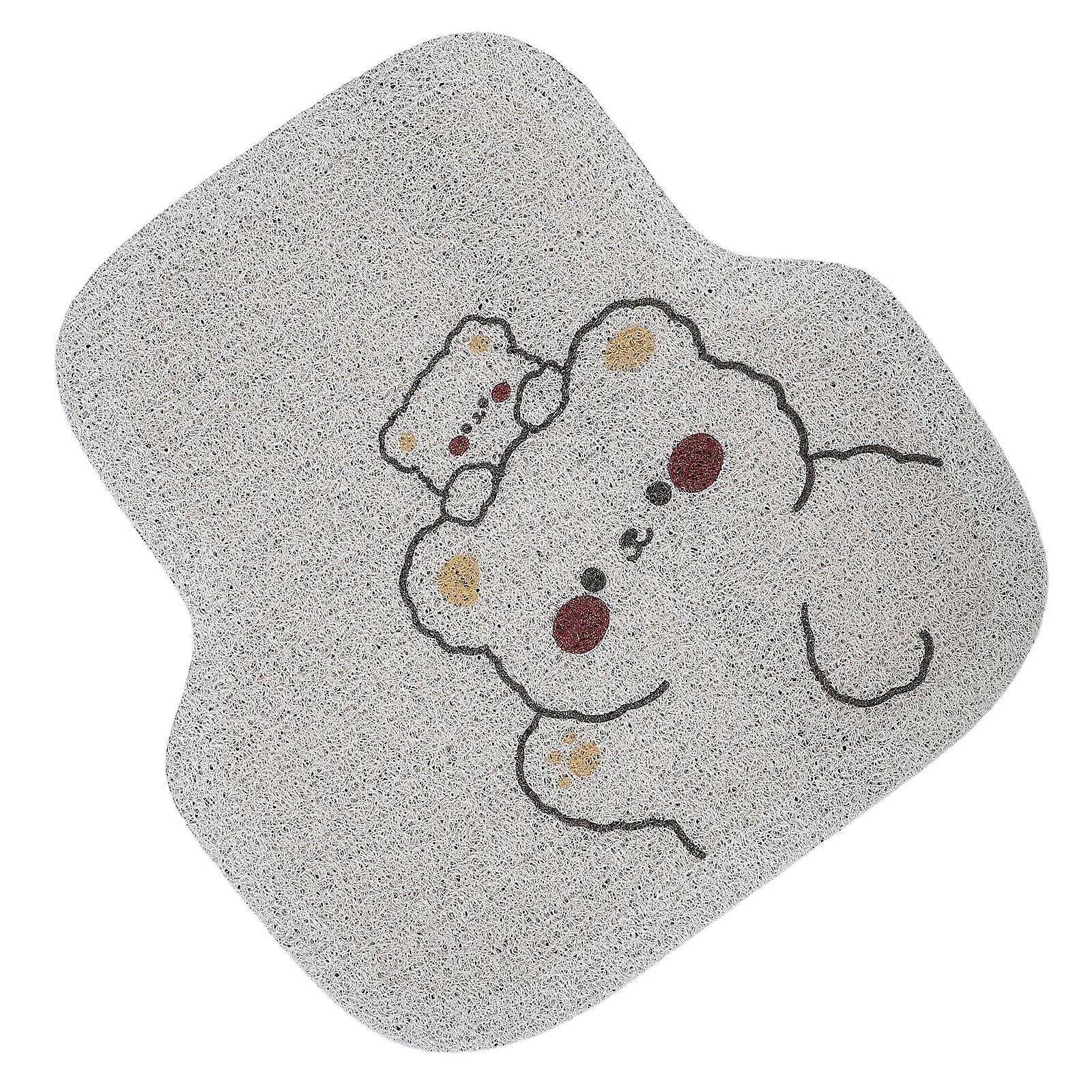 Stylish Bear Pattern Car Floor Mat For Car Interior Decoration With Universal Design 1 Pcs