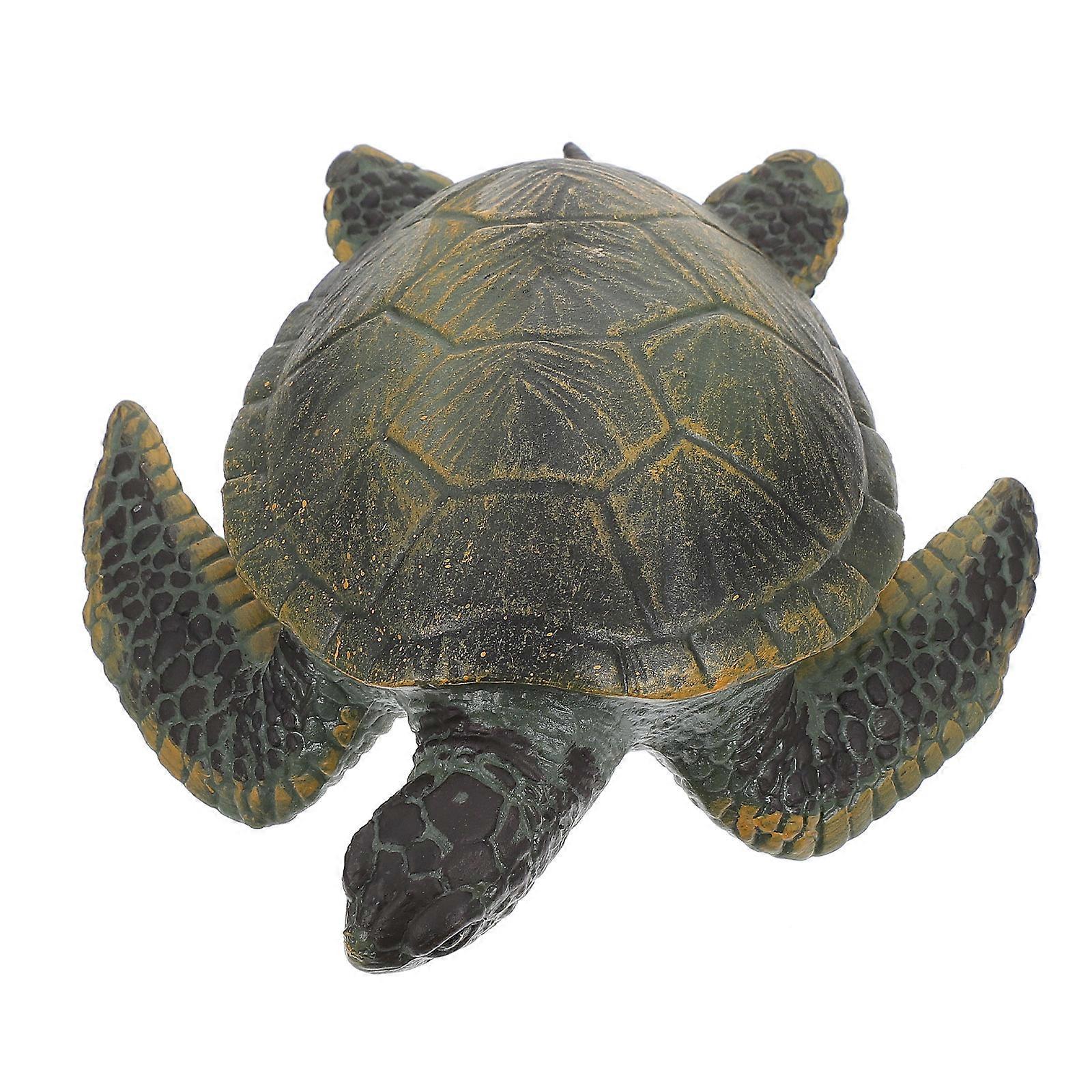 Miniature Turtle Figurines For Children's Educational Use Green Simulation Model Home Decoration 1Pack