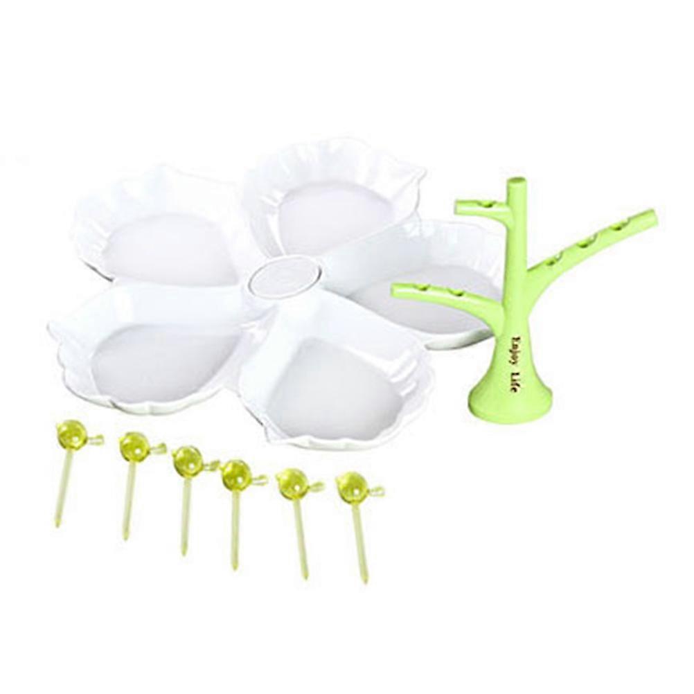 Reusable Fruit Tray With Tree-Shaped Design For Snack Serving And Dessert Presentation 28X28X17Cm 1Pack