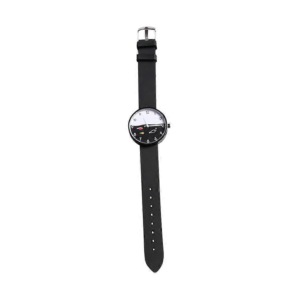 Quartz Movement Thin Wrist Watch For Girls 22CM Black Casual Design Gift 1Set