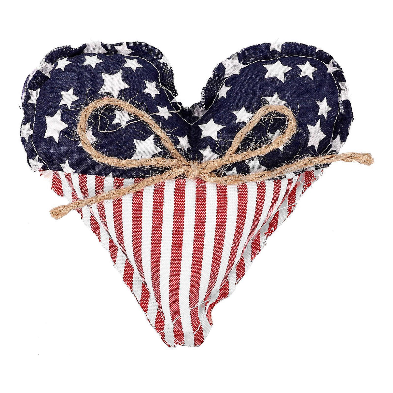 Independence Day Heart Shaped Table Ornament Ideal For Hosts Patriotic Consumers Functional Tray 1Set