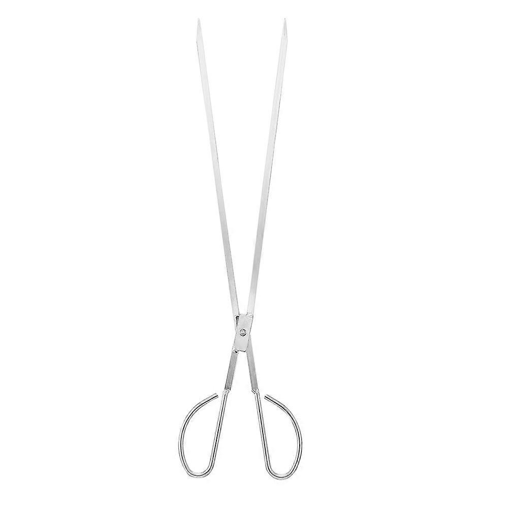 Stainless Steel Fireplace Tongs with Long Handle for Outdoor Barbecue and Home Use 18.5 Inches