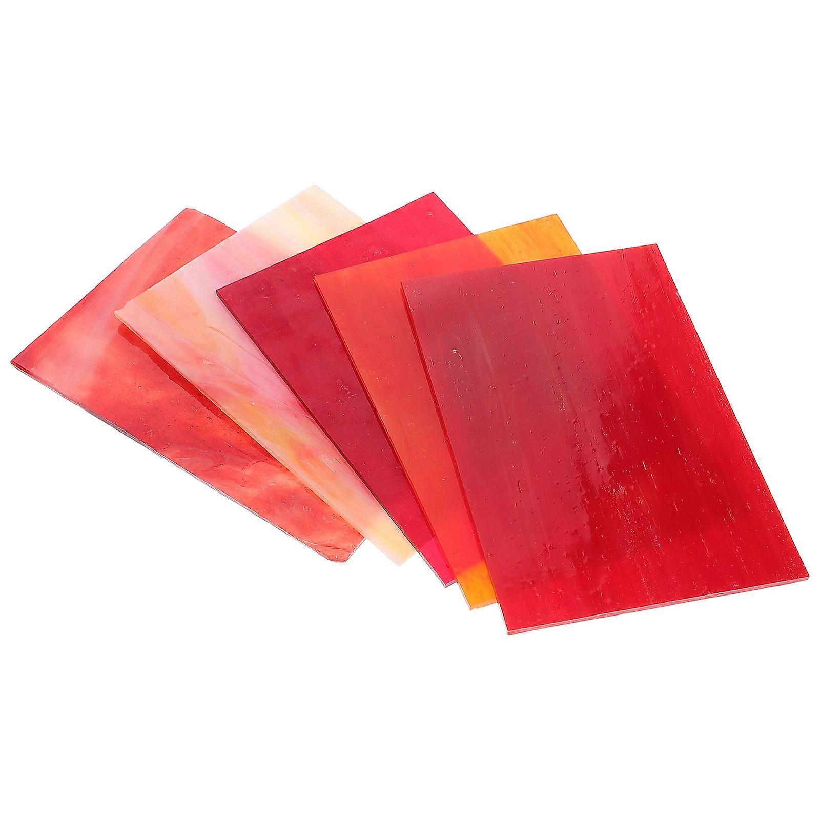 Glass Tiles For Mosaics Photo Frames Assorted Color Rectangular DIY Making 4Pcs