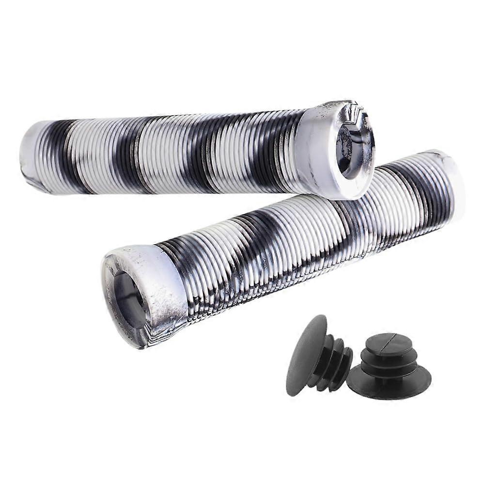 1 pair of bicycle handlebar grips, nonslip rubber handlebar covers for 22.2 mm handlebars, scooter, cruiser, road, urban.