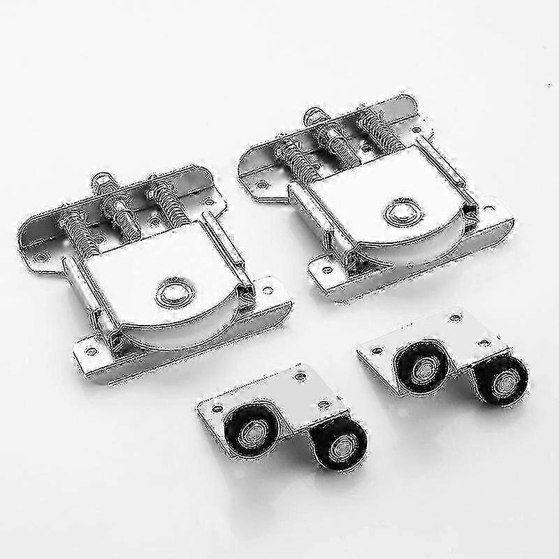 Sliding door wheels for wardrobe, set of 2 rollers and guides TroveMart