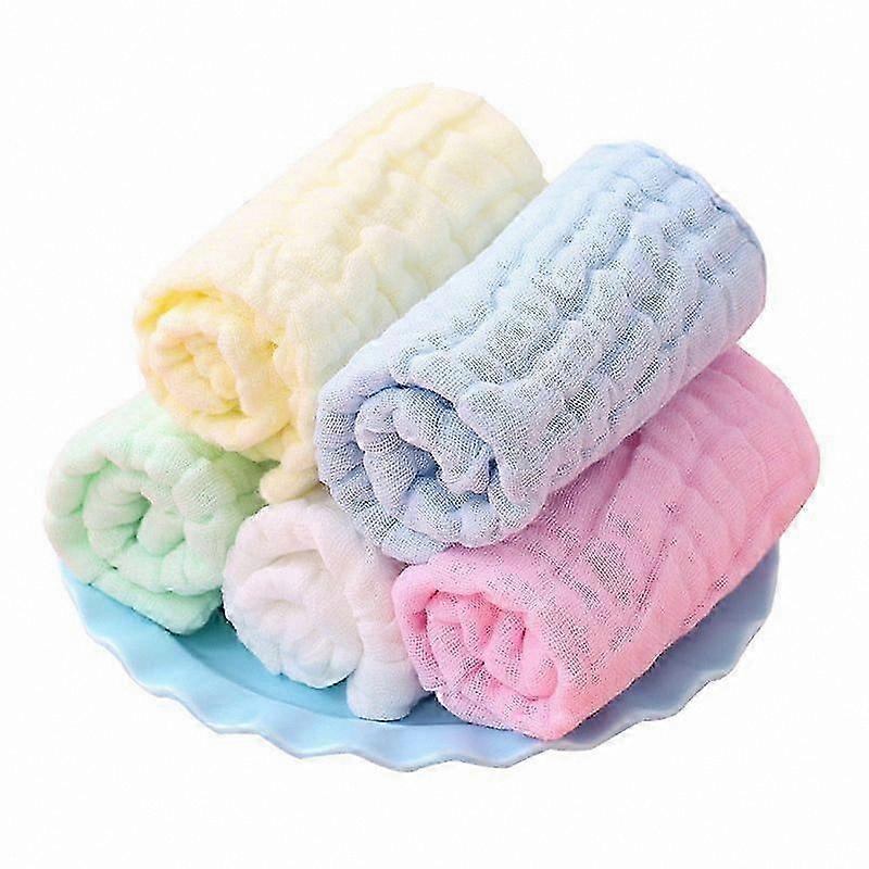 Soft Cotton Towels, Gauze Face Towels, Nursing Towels for Daily Use (5 Packs)