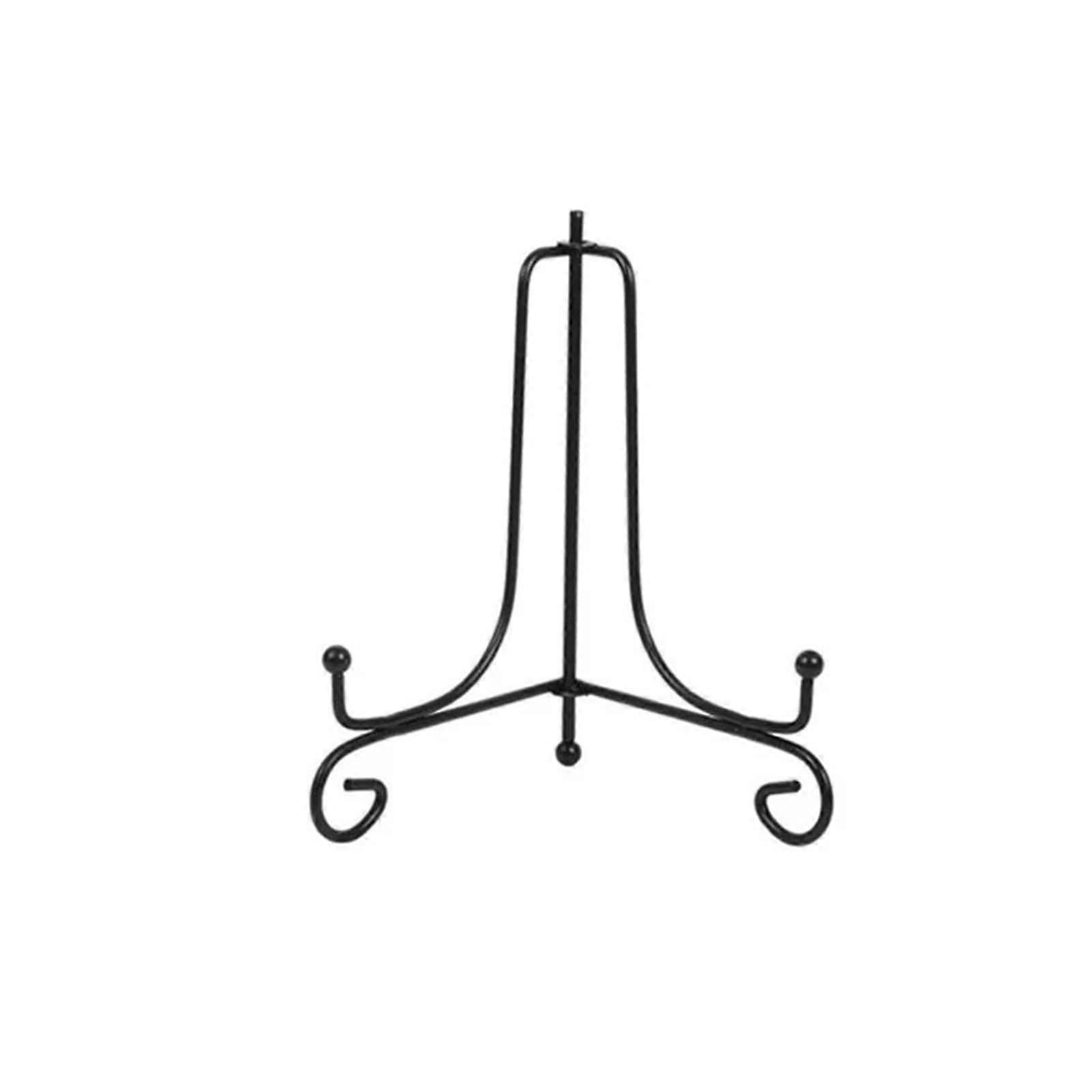 Lab Support Stands 1-Piece Black Iron DIY Craft Bracket For Book Holder, Photo Pedestal, Plate Rack Display (8-Inch)