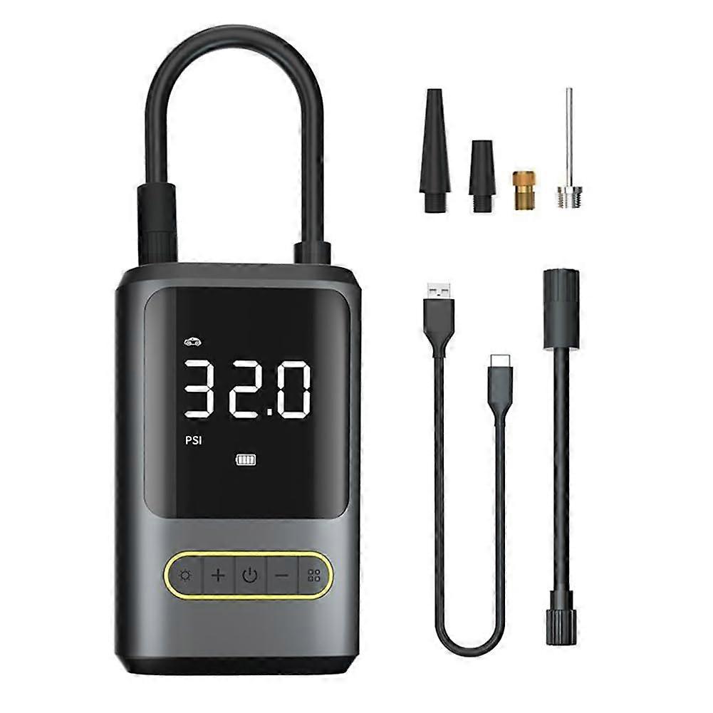 Car Wireless Air Pump with Light Electric Tire Pump for Automobile and Bicycle, Digital Power Display, Compact Design