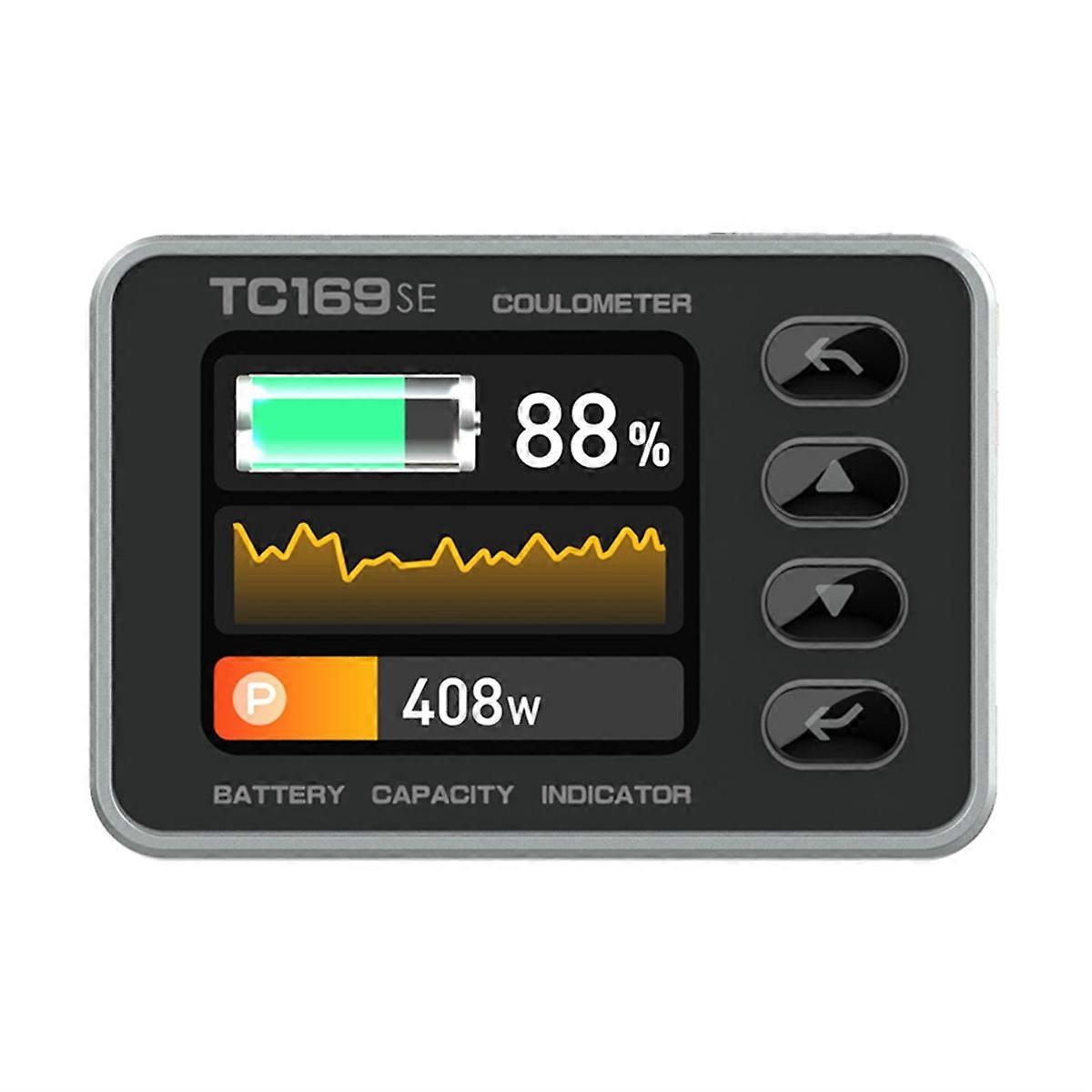 High-Precision Color Screen Coulomb Meter TC169SE Battery Voltage and Current Meter Lithium Battery Capacity Tester,B