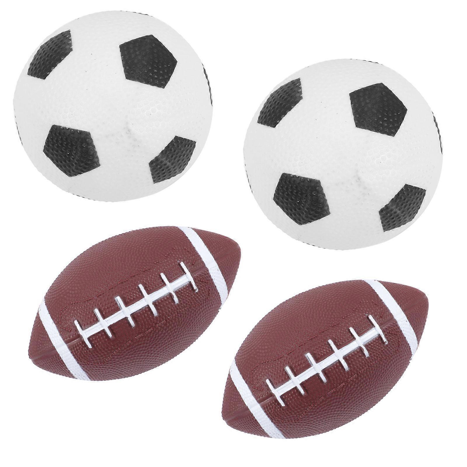 Soft Inflatable Soccer and Rugby Balls for Family Outdoor Play, Backyard Pool Parties, Parent Child Interaction, Ages 3+
