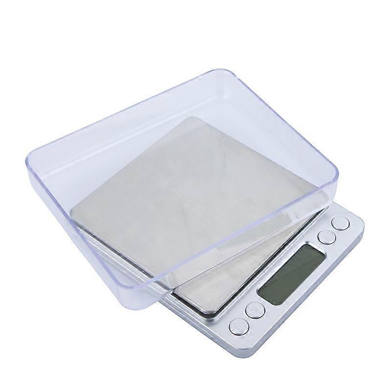 High Accuracy Mini Electronic Digital Platform Jewelry Scale Weighing Balance with Two Trays Portable 500g/0.01g Counting Function Blue LCD g/ct/dwt/
