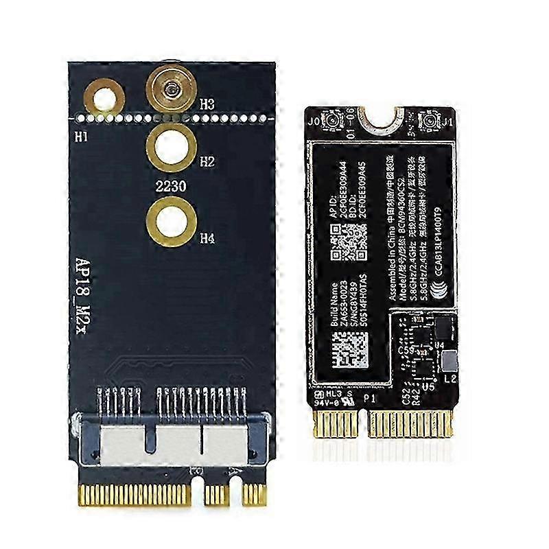 BCM94360CS2 Dual Band Wifi Card + NGFF M.2 Key A/E Adapter Card WIFI BT 4.0 802.11Ac Card for 11Inch