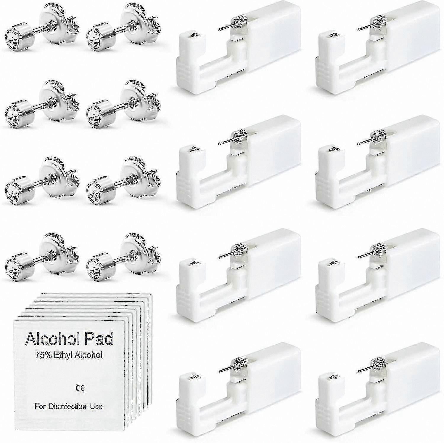 8-Pack Disposable Ear Piercing Tool with Studs for All Gs