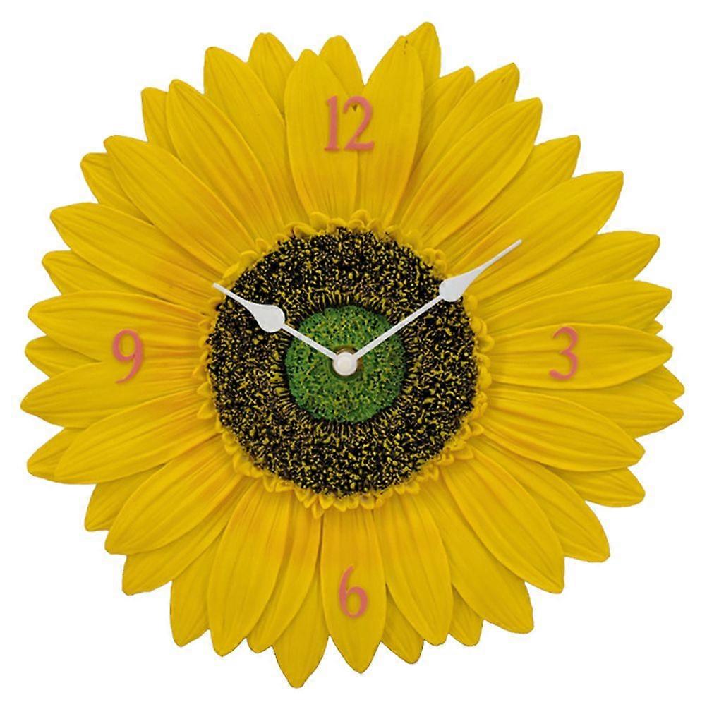 Sunflower Wall Clock Silent Wall Clock Round Wall Clock Outdoor Wall Clock Decor