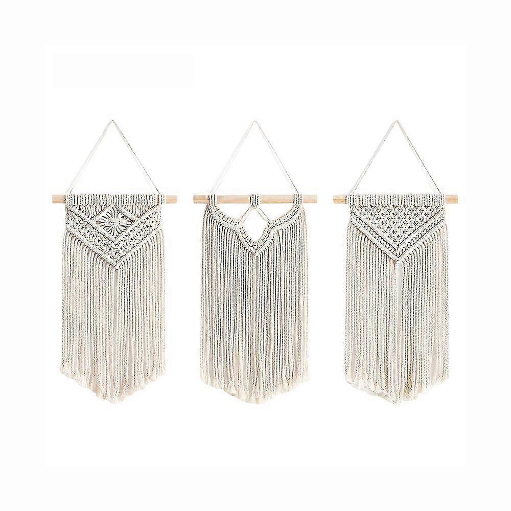 3 bit Boho vävda gobeläng väggkonst för hem, barnrum och festinredning