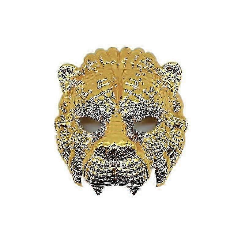 Halloween lion mask, 80-gram gold plastic, comfortable and suitable for multiple scenarios