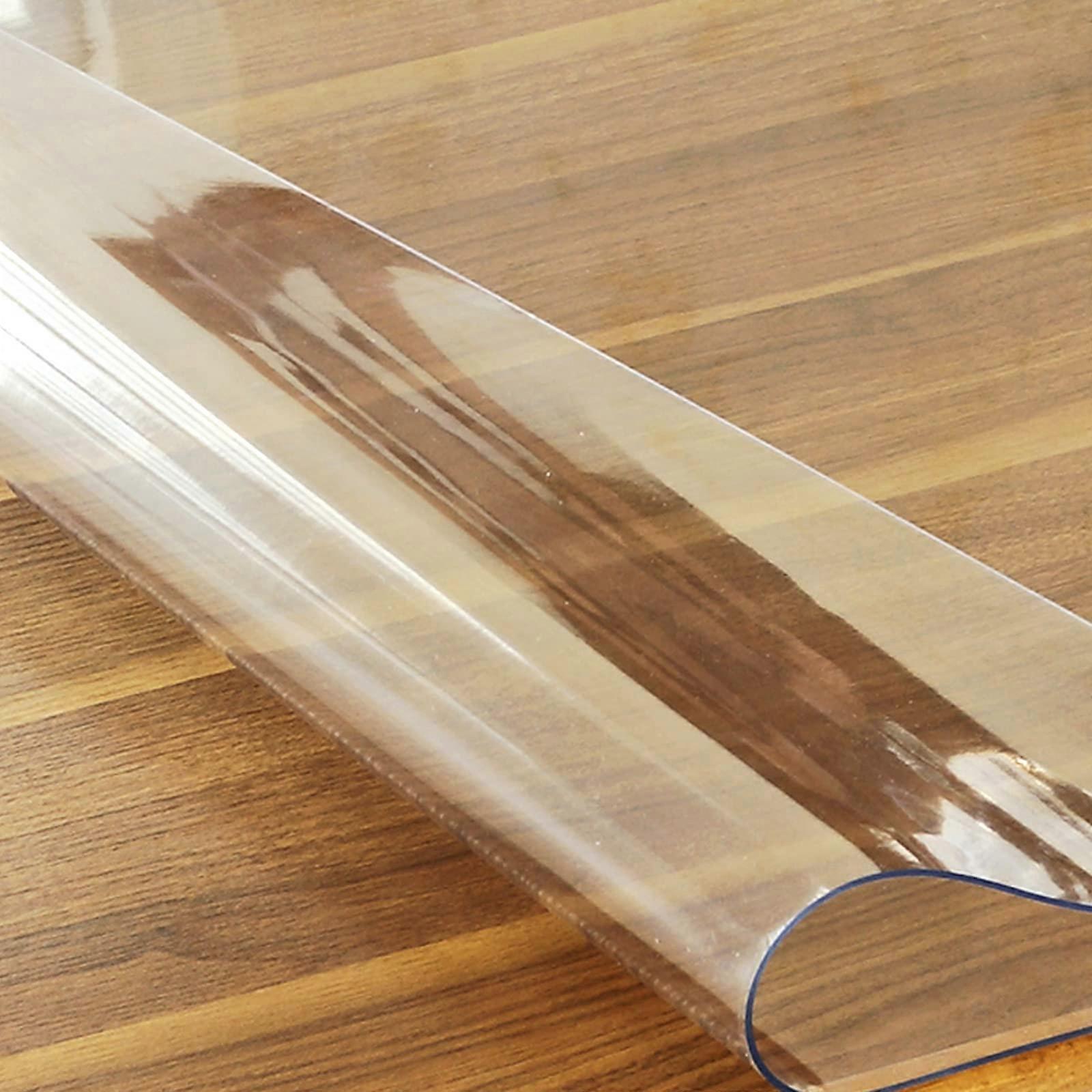 Table Protector Clear Vinyl Table Pad Office Chair Mat Rectangular Floor Protector 1.5mm PVC Multiple Sizes 120x170cm
