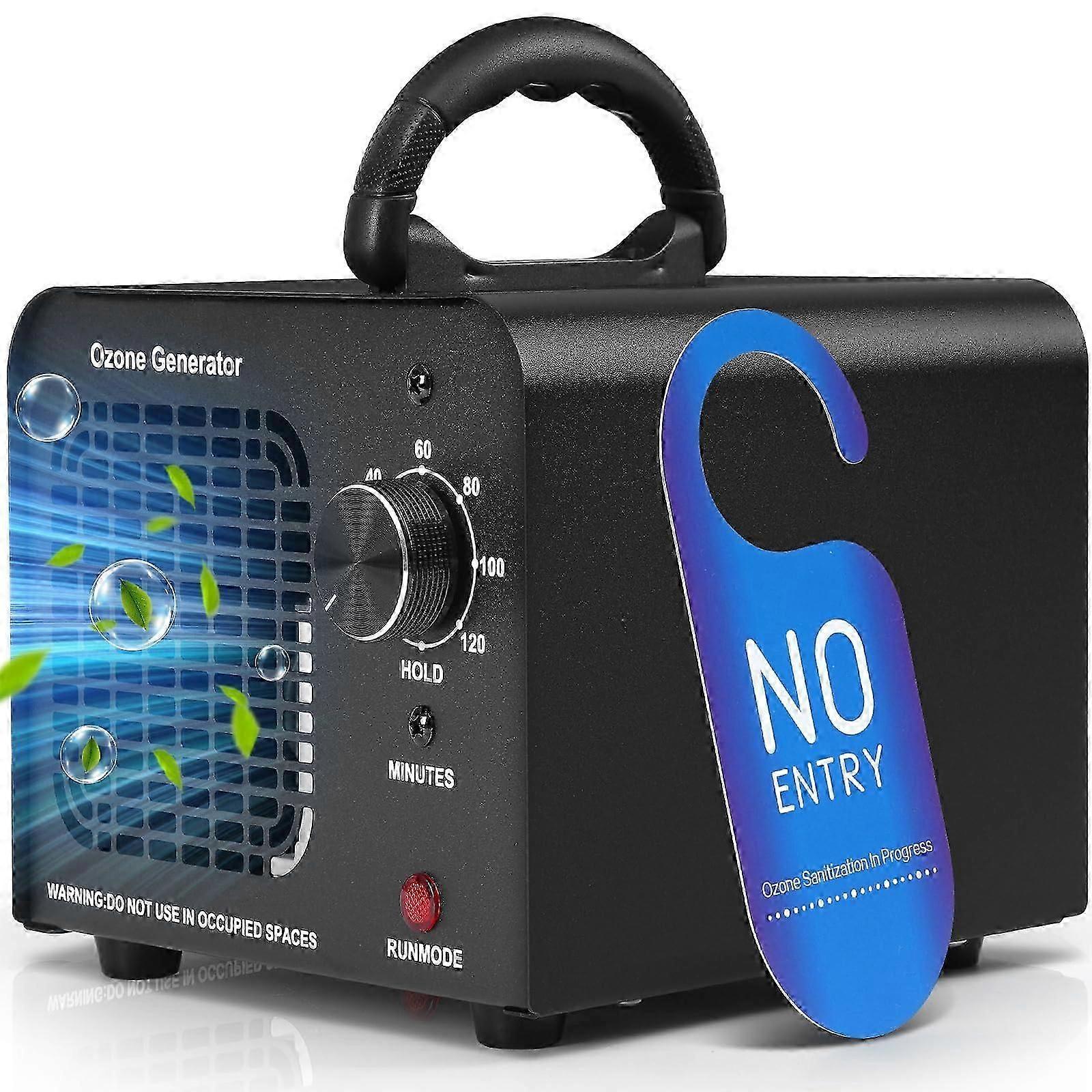 Ozongenerator 60000mg/h, Ozonmaskine, Lugteliminator til Hjemmet, Bil, Røg, Kæledyr (Sort) Ref: 9824