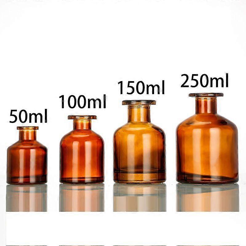 2 Pcs Refillable Glass Reed Diffuser Bottles Empty Cylinder Aroma Diffuser Jars Reusable Essential Oil Holder For Office Home Car