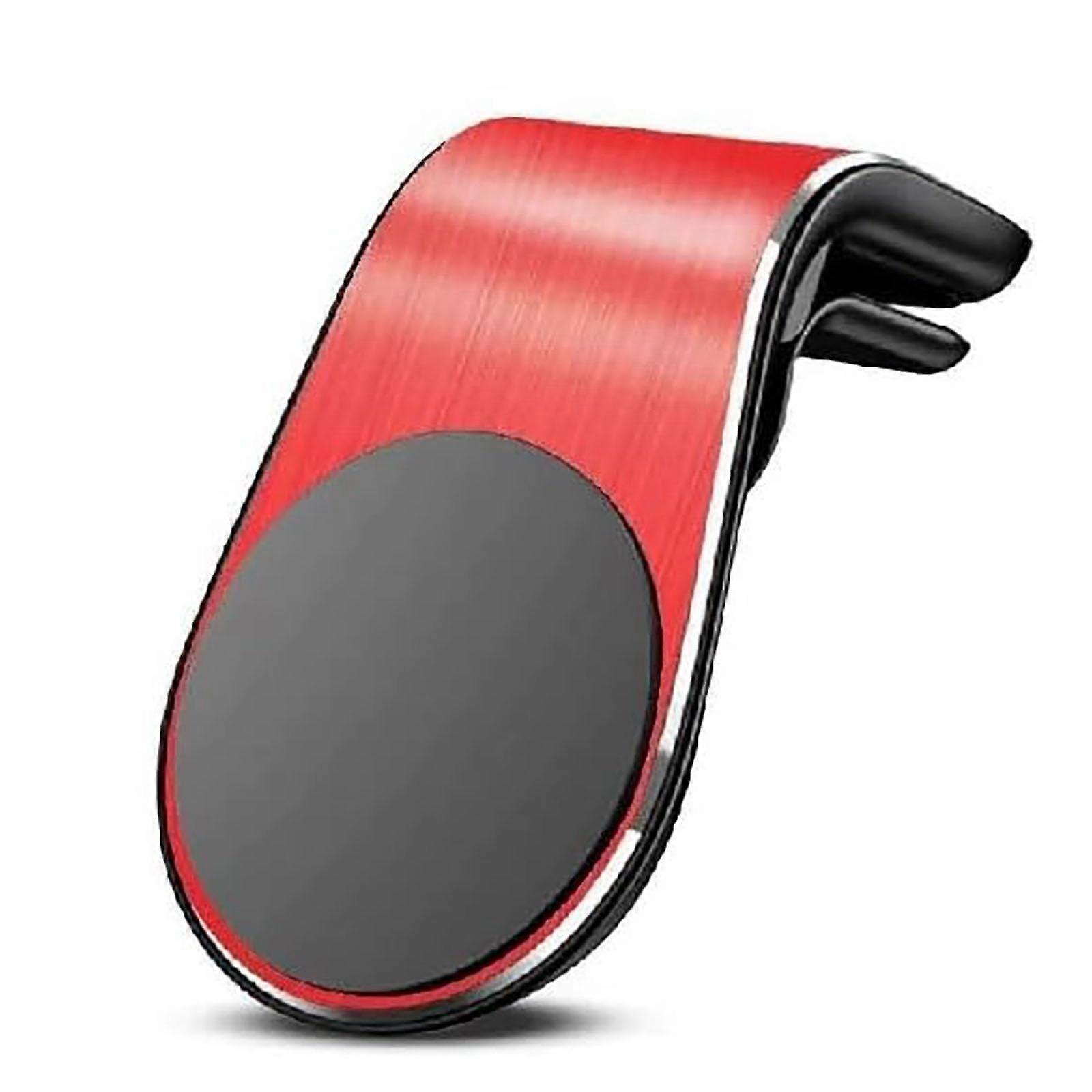 Joyeloo Magnetic Phone Holder Car Mount NonSlip Vent Clip LShaped 360Degree Rotating Universal Phone Holder Red