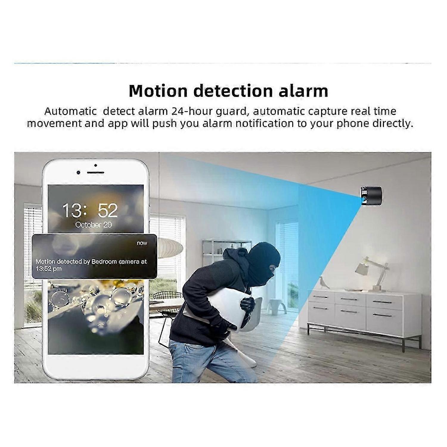 1080p Wireless Home Camera 360 Degree Rotating Mini Camera with Night