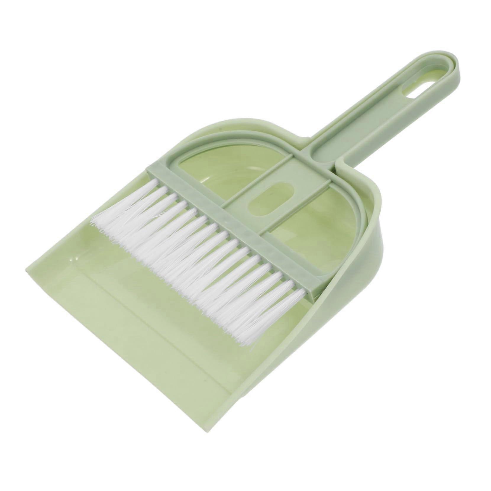 Mini Dustpan and Brush Desktop Cleaning Set, Compact Portable Broom With Matching Pan, For Keyboard, Car Vent, Pet Hair