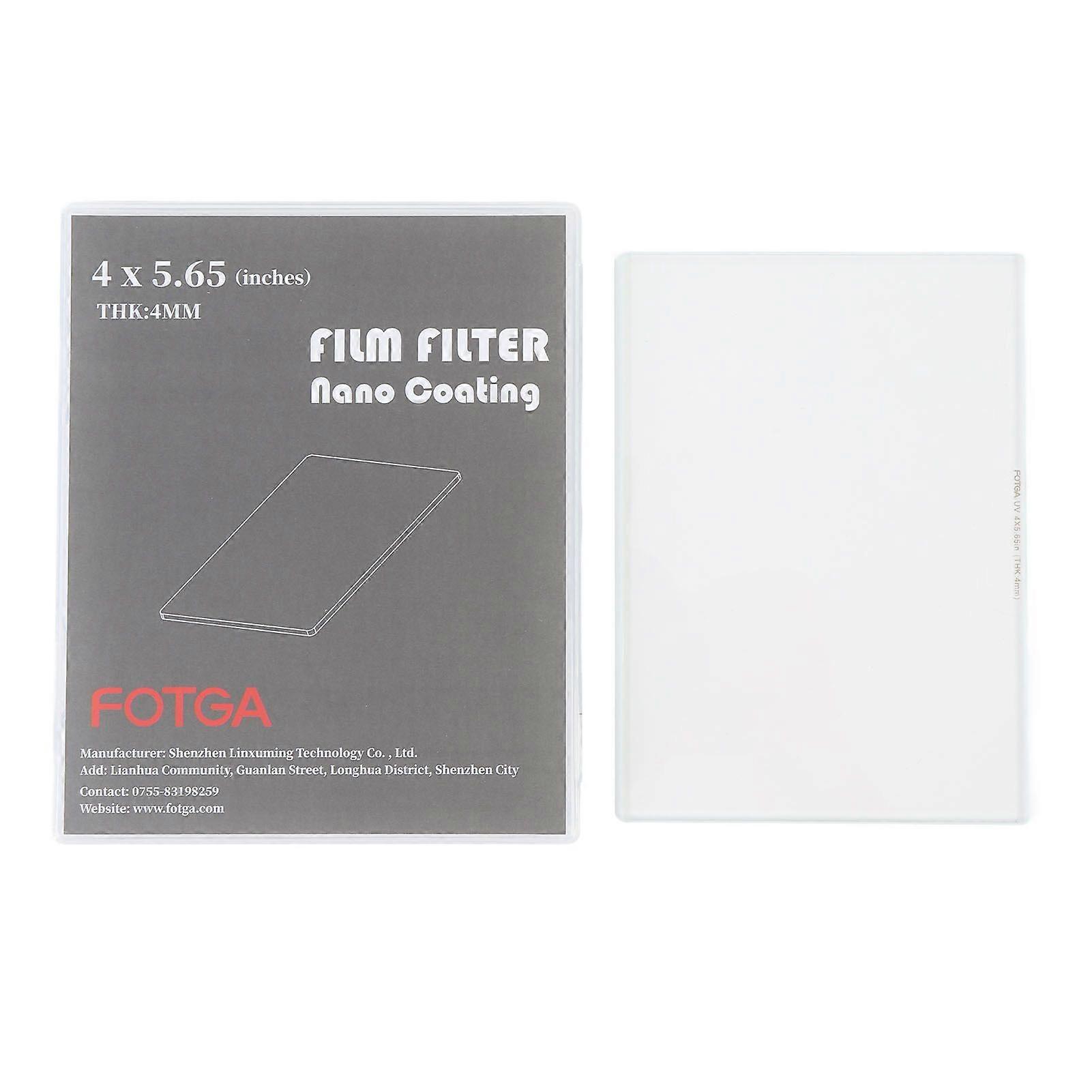 Square UV Filter 4x5.65 Inch Optical Glass High Definition Rectangular UV Protective Filter for Camera Lens Matte Box