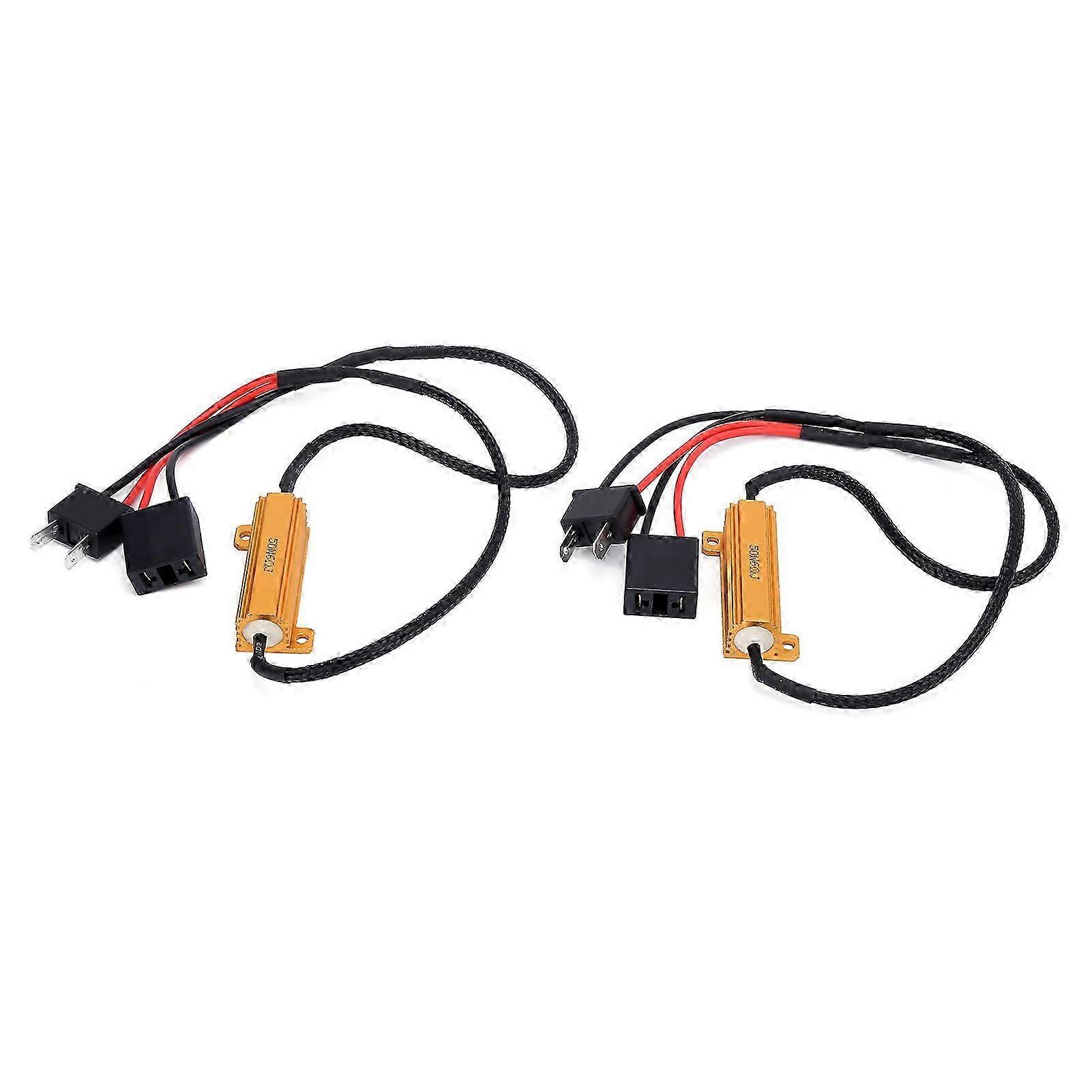Car headlight load resistor 50W 6ohm - 2pcs H7 LED decoder for error free turn signal