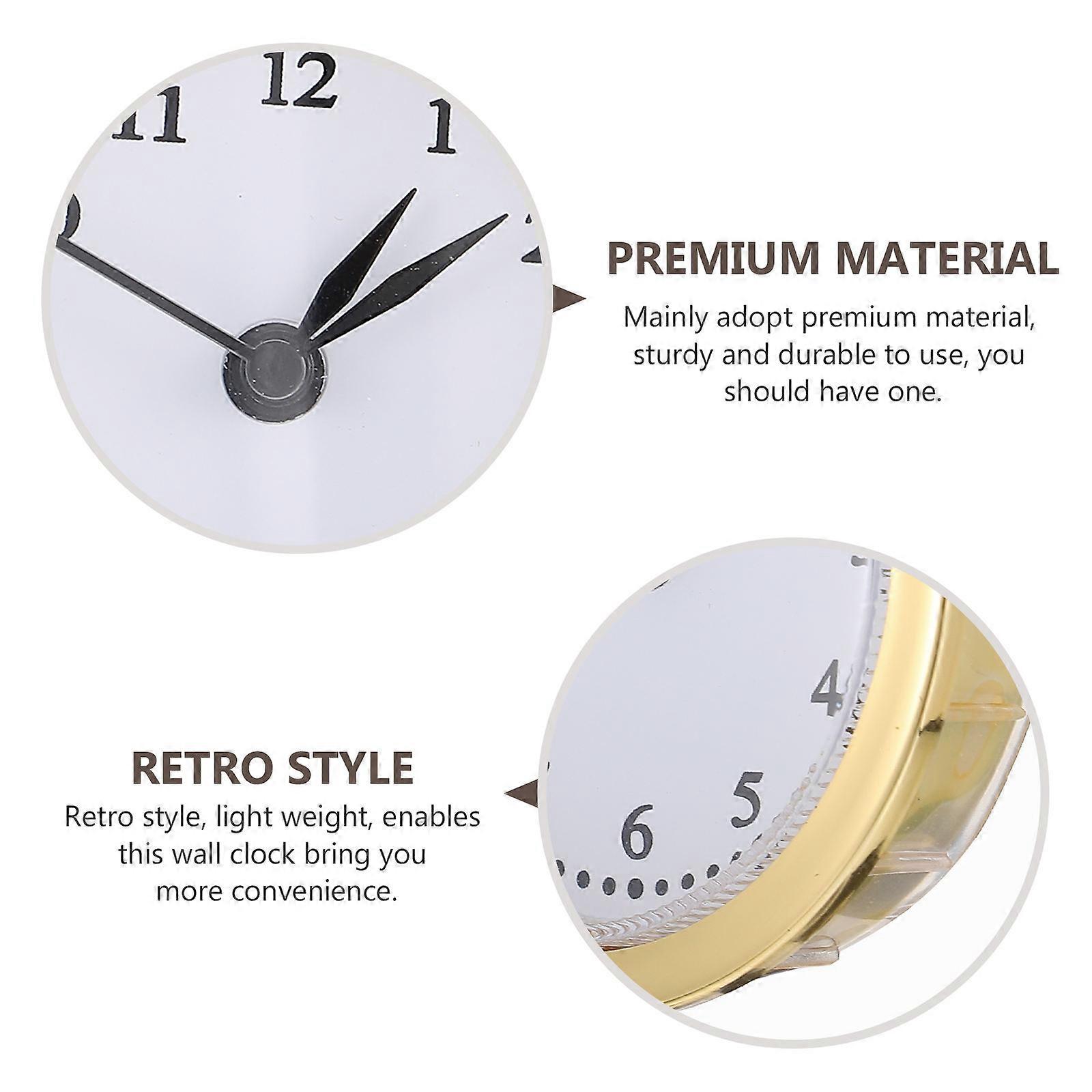 Decorative Wall Clock Replacement Design Round Multi Color 6X6Cm Retro Interior Decoration 1Pack