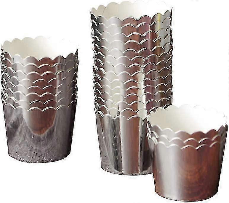 Paper Cupcake Liners Baking Cups, Holiday/parties/wedding/anniversary(silver)30pcs