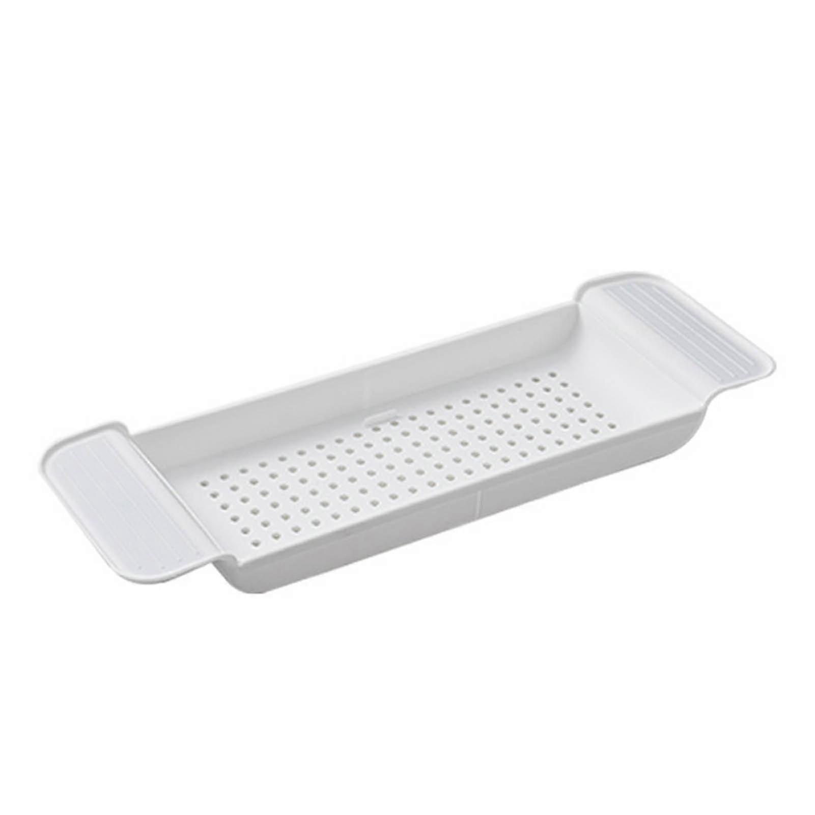Bathtub Tray Stable Placement Expandable Plastic Material Draining Design Bath Caddy Tub Table for Bathroom